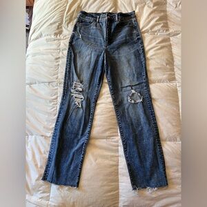 Distressed Express Blue Jeans
